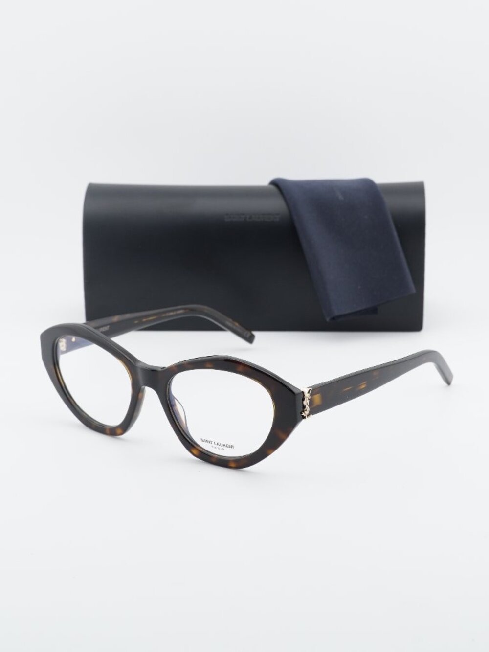 Saint Laurent SL M60 OPT 002 Cat Eye Eyeglasses – Havana 54mm